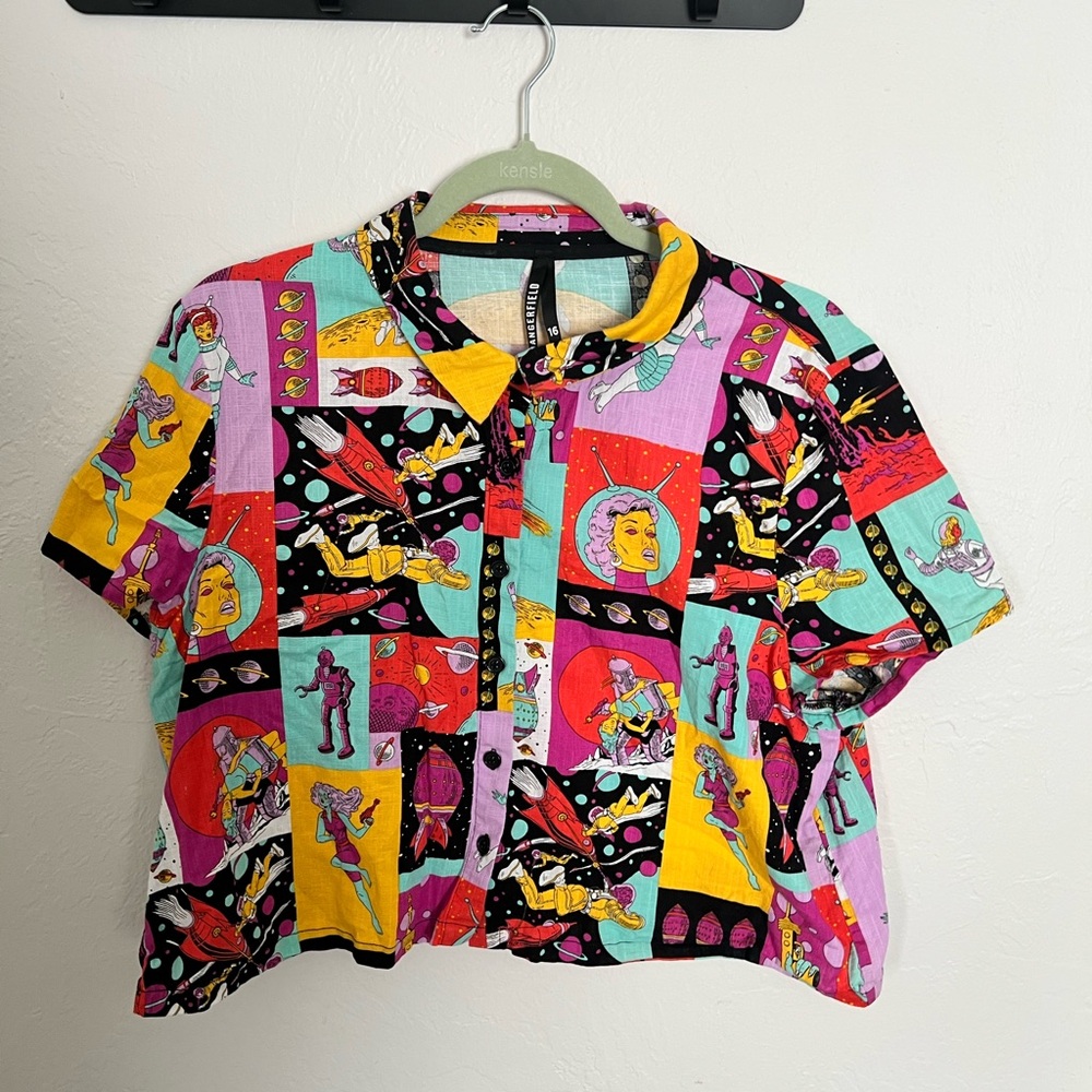 Dangerfield Multicolor Cosmic Print Shirt